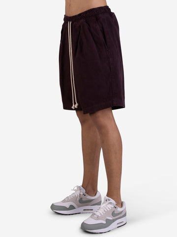 Shorts bermuda in cotone bordeaux