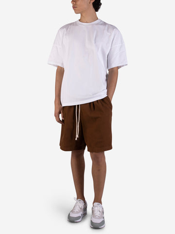 Shorts bermuda in cotone marrone