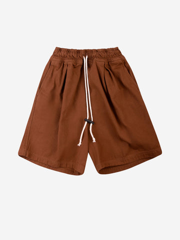 Shorts bermuda in cotone marrone