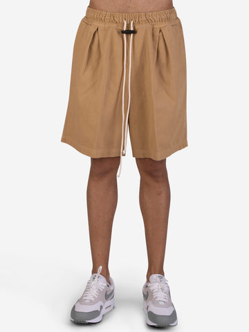 Shorts bermuda in cotone marrone