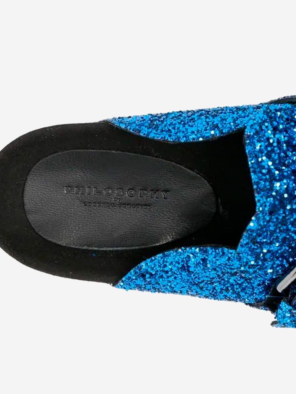 PHILOSOPHY DI LORENZO SERAFINI Mules con glitter Blu Urbanstaroma