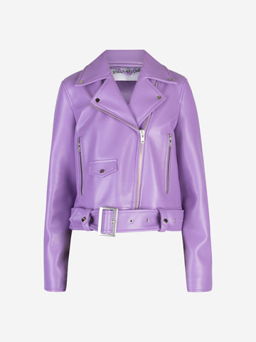 Esmeralda biker jacket in synthetic leather