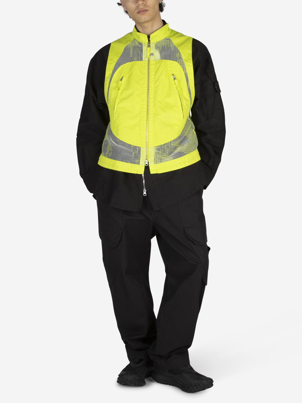 STONE ISLAND SHADOW PROJECT Gilet Devoré in ripstop e organza-TC Pistacchio Urbanstaroma