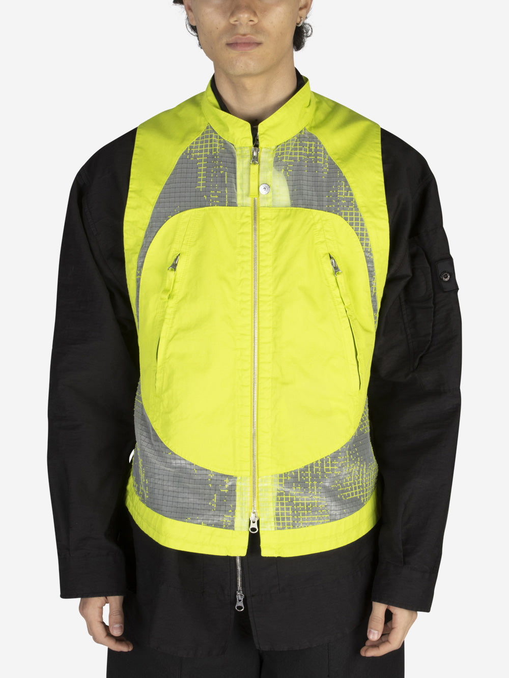 STONE ISLAND SHADOW PROJECT Gilet Devoré in ripstop e organza-TC Pistacchio Urbanstaroma