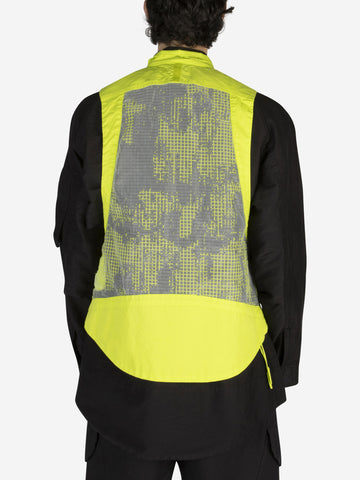 STONE ISLAND SHADOW PROJECT Gilet Devoré in ripstop e organza-TC Pistacchio