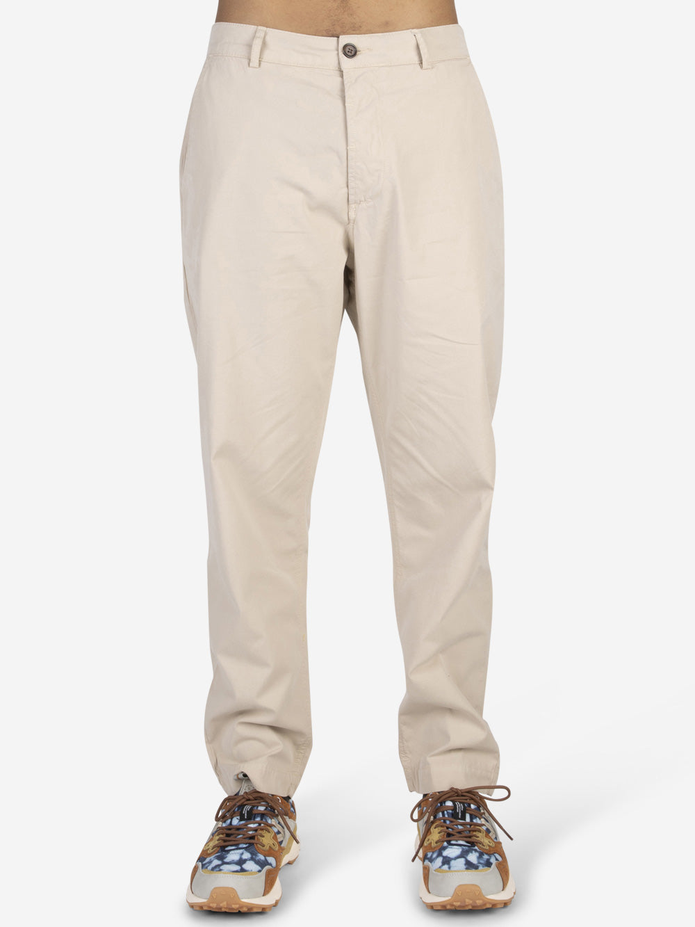 UNIVERSAL WORKS Pantaloni Military Chino in cotone e lino Beige Urbanstaroma