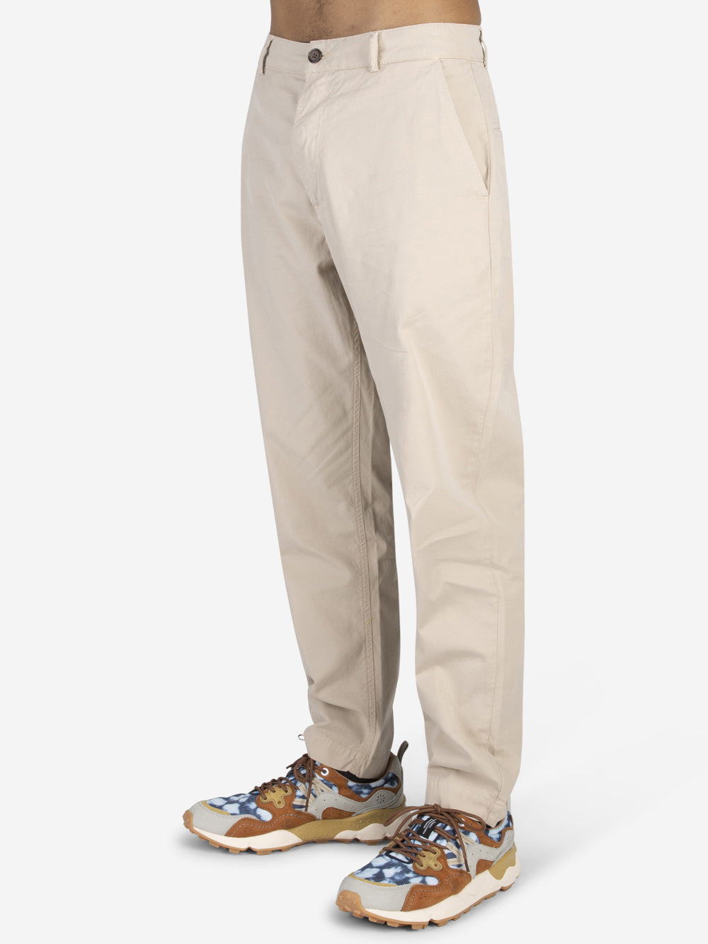 UNIVERSAL WORKS Pantaloni Military Chino in cotone e lino Beige Urbanstaroma