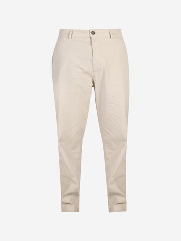 UNIVERSAL WORKS Pantaloni Military Chino in cotone e lino Beige