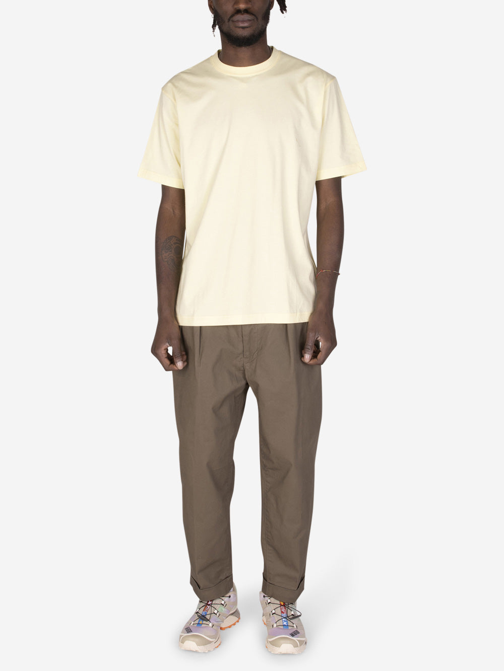 BEAMS PLUS T-shirt in cotone Giallo Urbanstaroma