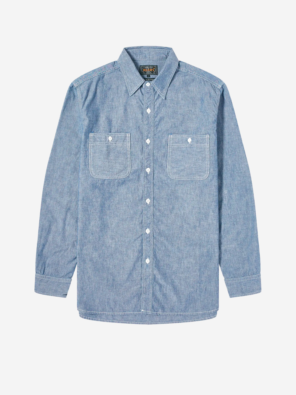 BEAMS PLUS Camicia in chambray Celeste Urbanstaroma