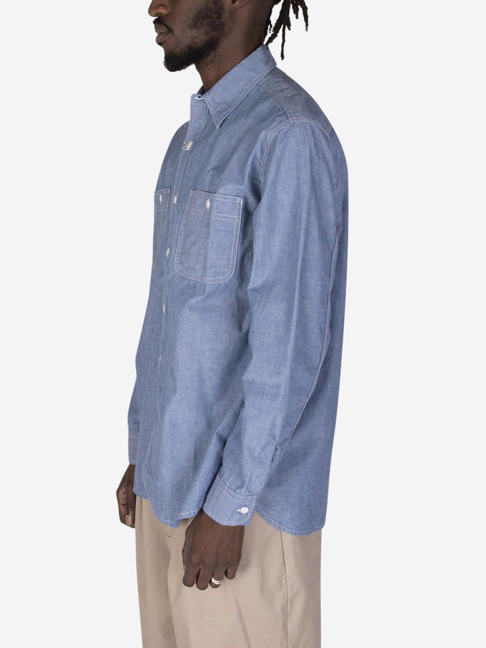 BEAMS PLUS Camicia in chambray Celeste Urbanstaroma