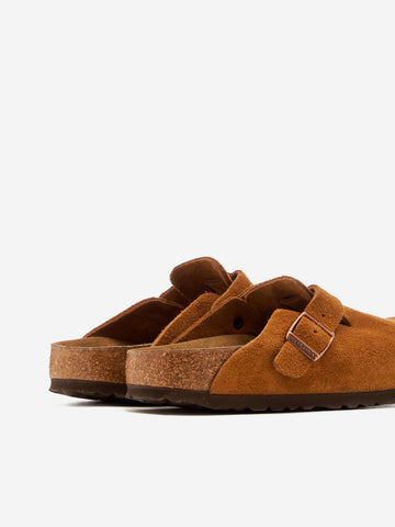 BIRKENSTOCK Boston mink suede Marrone