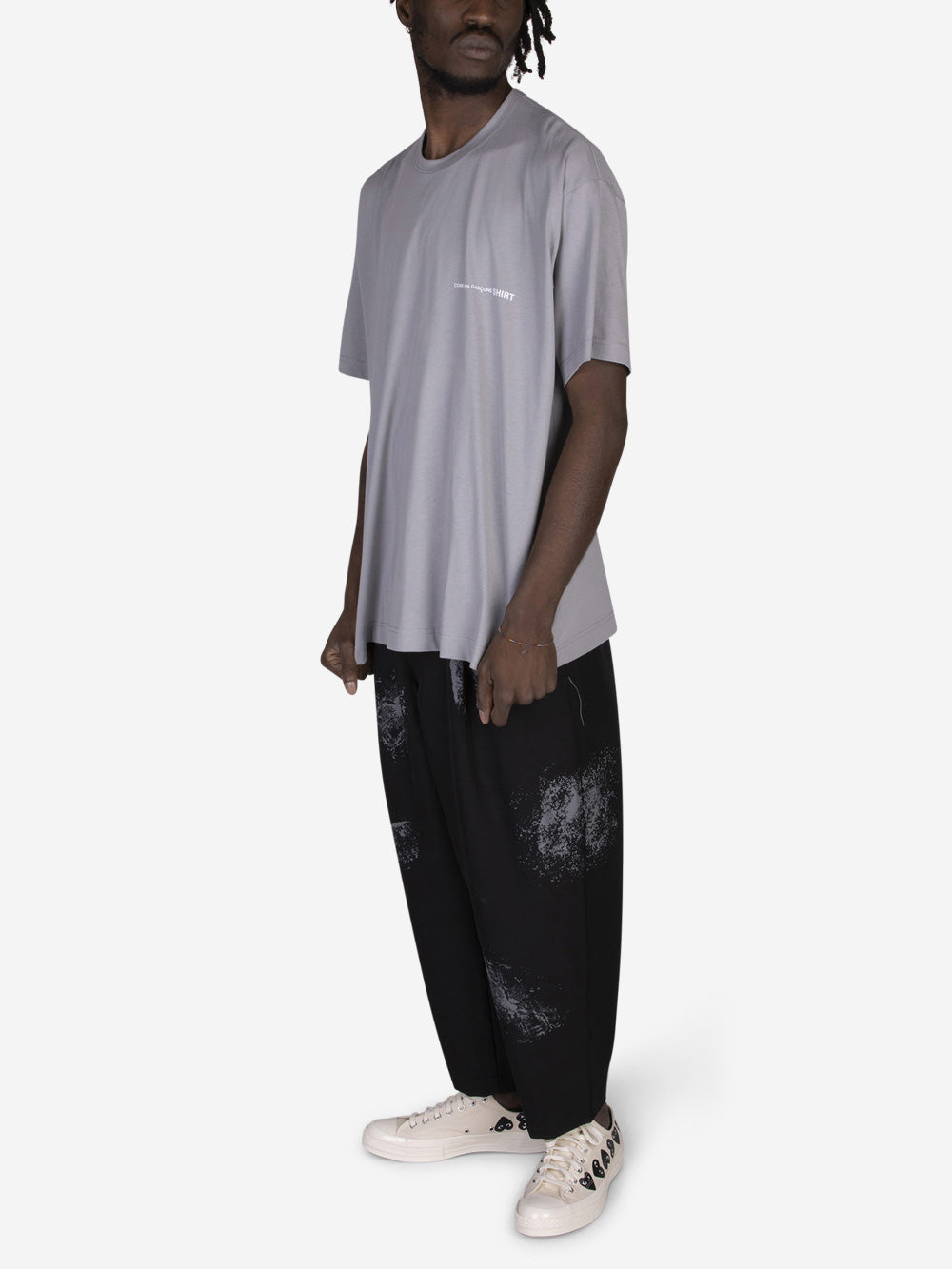 COMME DES GARCONS SHIRT T-shirt oversize in cotone Grigio Urbanstaroma