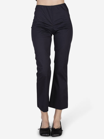 LIVIANA CONTI Pantalone in popeline stretch notte Notte