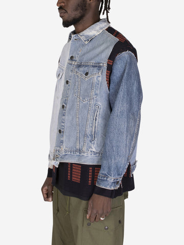 Covered Jean Jacket blu patchwork