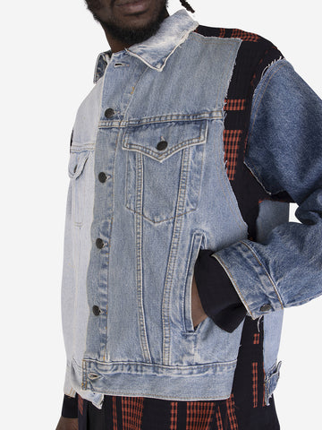 Covered Jean Jacket blu patchwork