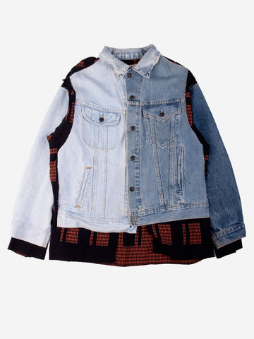 Covered Jean Jacket blu patchwork