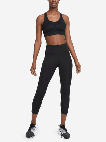 Leggings da running fast crop neri