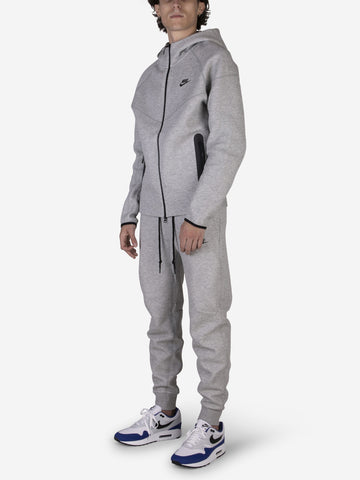 Felpa Tech Fleece grigia con zip