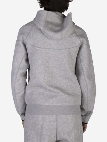 Felpa Tech Fleece grigia con zip