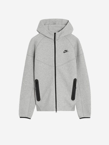 Felpa Tech Fleece grigia con zip