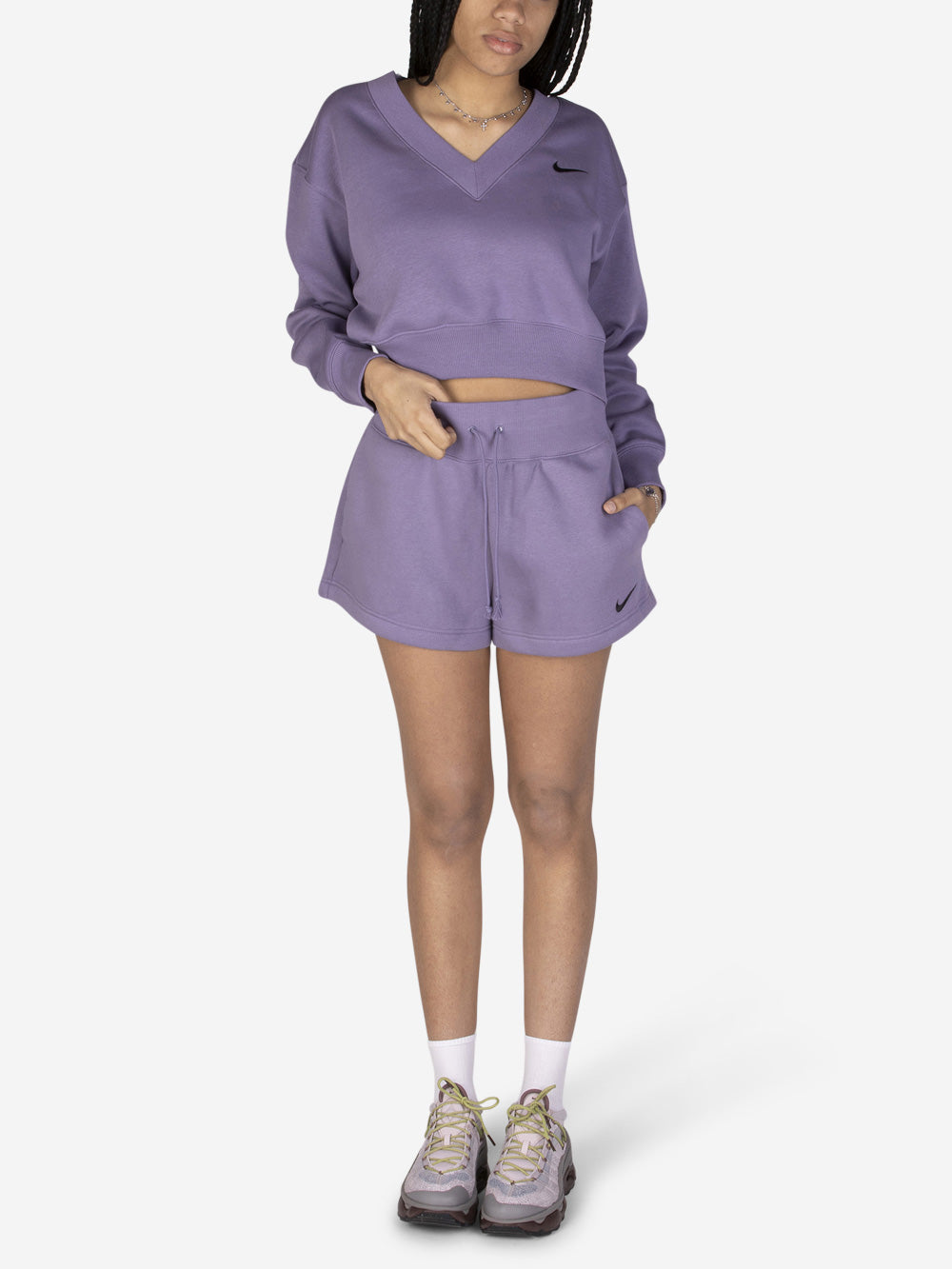 NIKE Felpa Sportswear Phoenix Fleece Viola Urbanstaroma