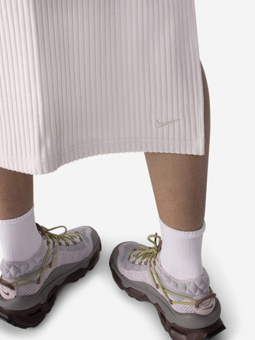 NIKE Gonna midi a costine Bianco