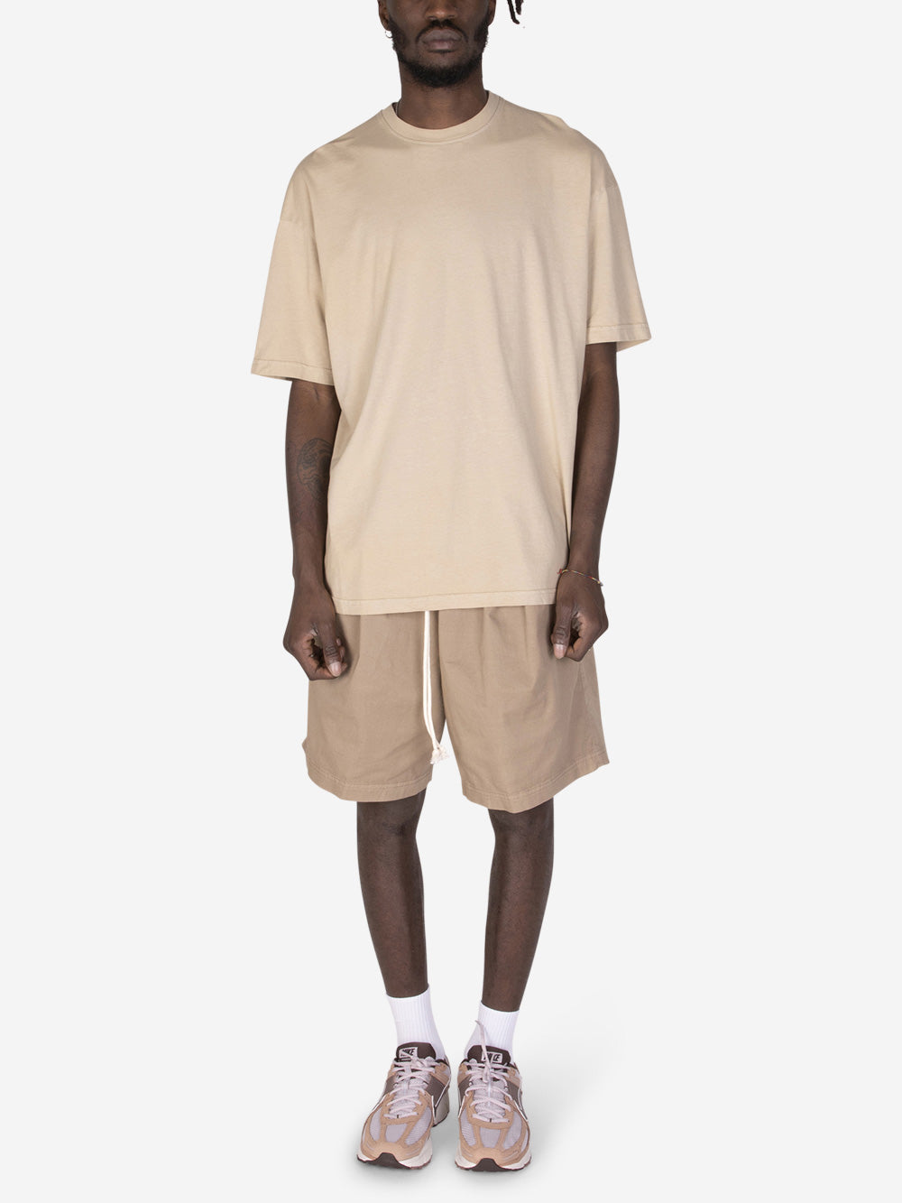 NON T-shirt cotone beige Over Beige Urbanstaroma