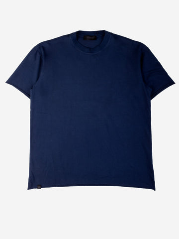 T-shirt taglio vivo blu