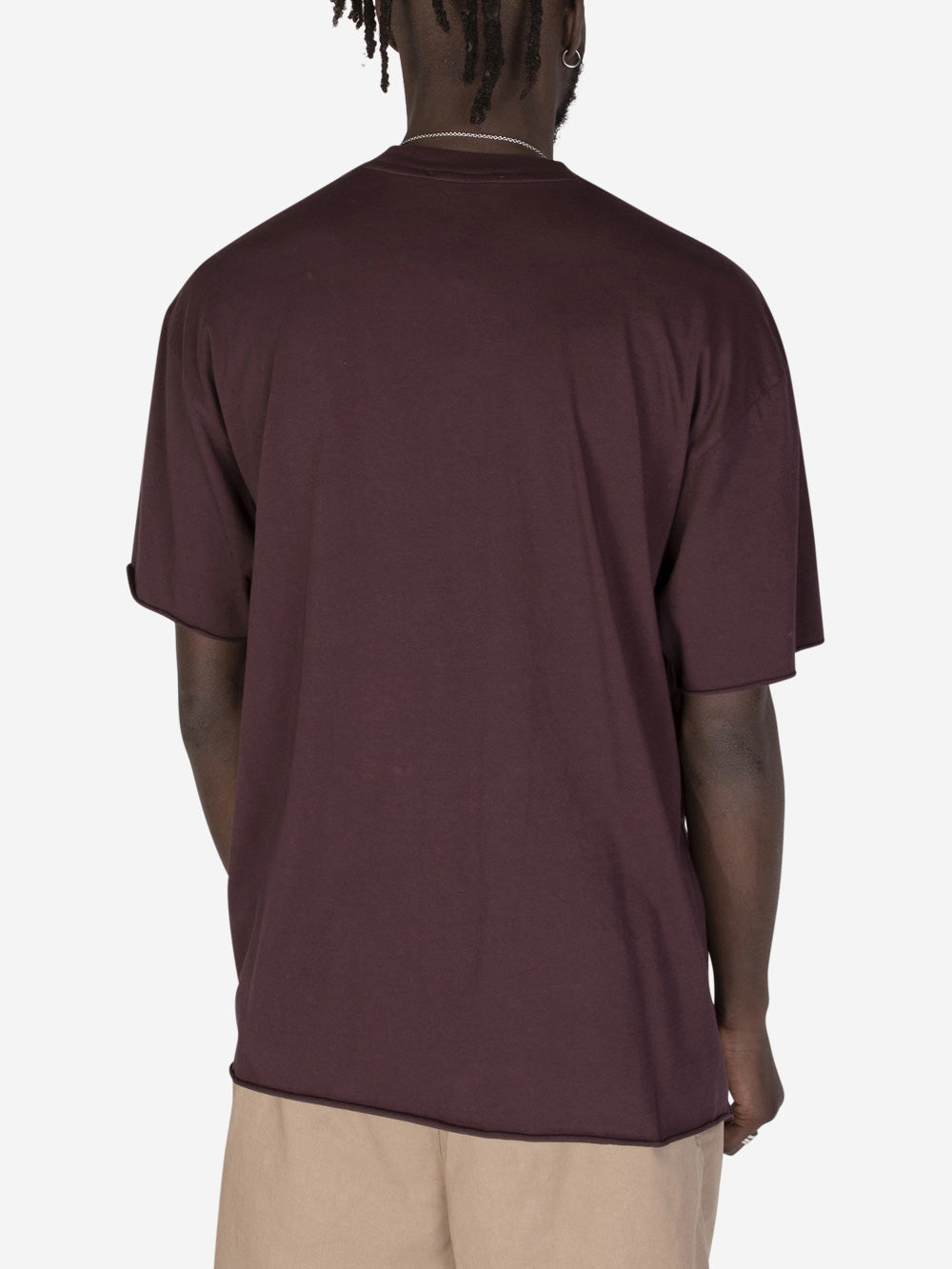 NON T-shirt taglio vivo bordeaux Bordeaux Urbanstaroma