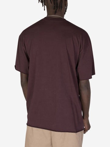 T-shirt taglio vivo bordeaux