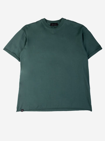 T-shirt taglio vivo verde scuro