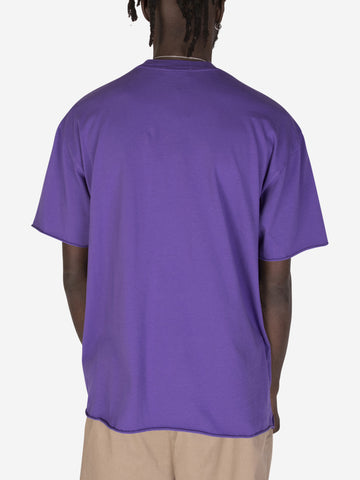 T-shirt taglio vivo viola