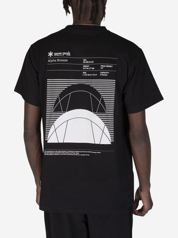 SNOW PEAK T-shirt a stampa Nero