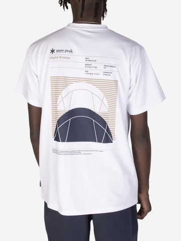 SNOW PEAK T-shirt a stampa Bianco