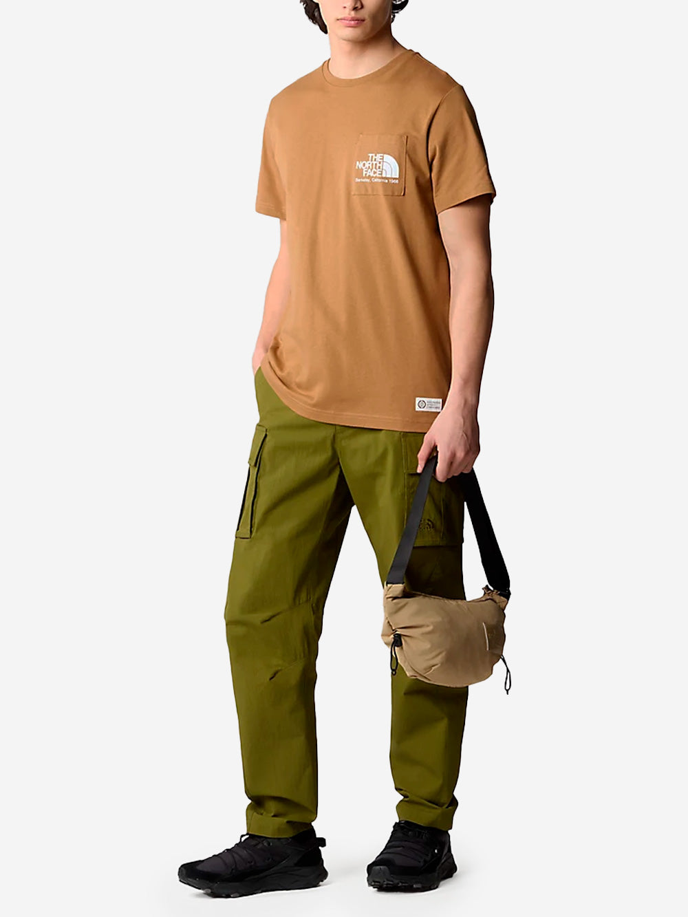 THE NORTH FACE T-shirt Berkeley California pocket marrone Marrone Urbanstaroma