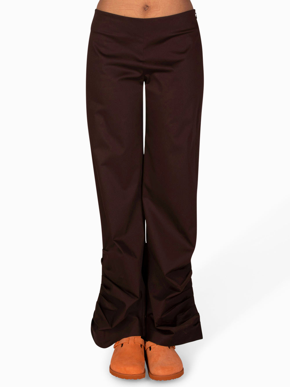 VANITY NAP Pantaloni con ruches Marrone Urbanstaroma