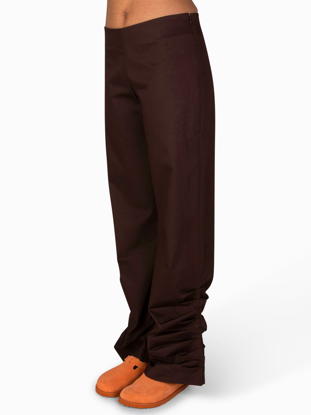 VANITY NAP Pantaloni con ruches Marrone Urbanstaroma