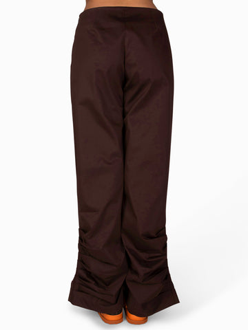 VANITY NAP Pantaloni con ruches Marrone