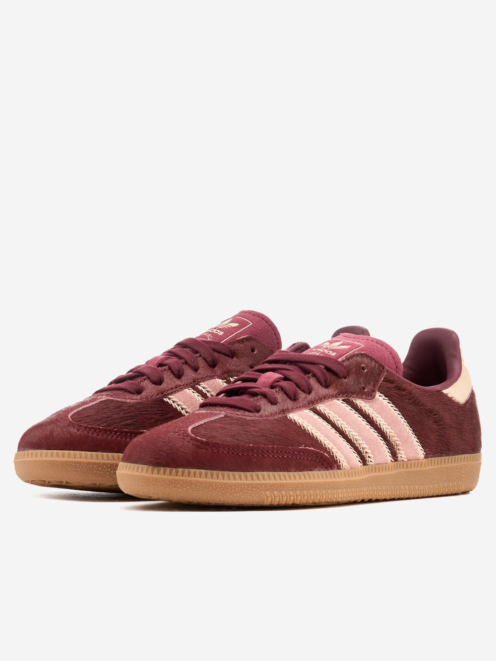 ADIDAS ORIGINALS W Samba OG 'Sand Strata Maroon' in cavallino Burgundy Urbanstaroma