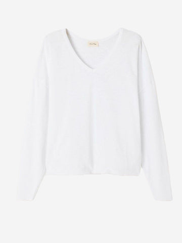 Sonoma white v-neck long-sleeved T-shirt