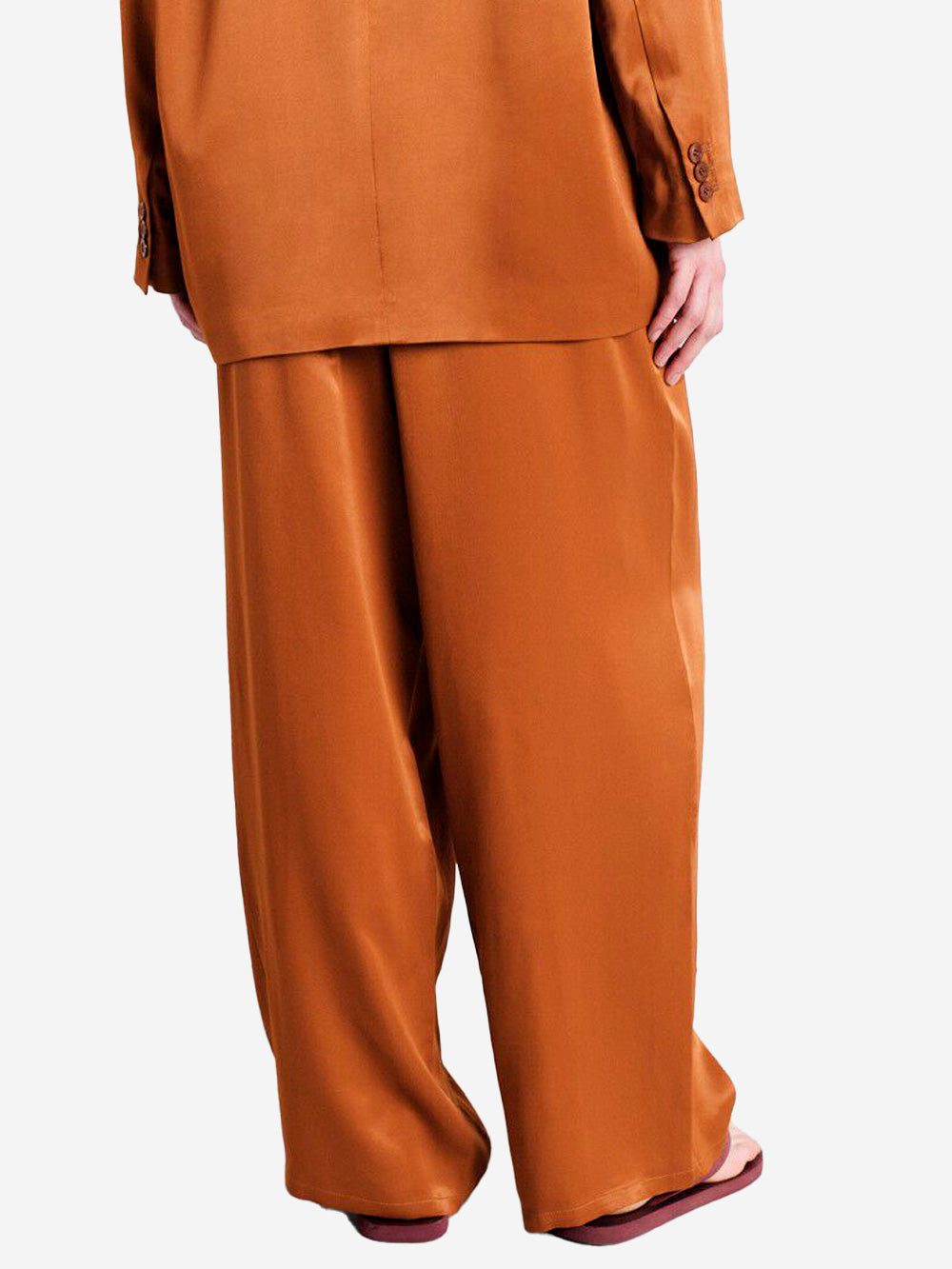 AMERICAN VINTAGE Pantaloni morbidi in viscosa cannella Cannella Urbanstaroma