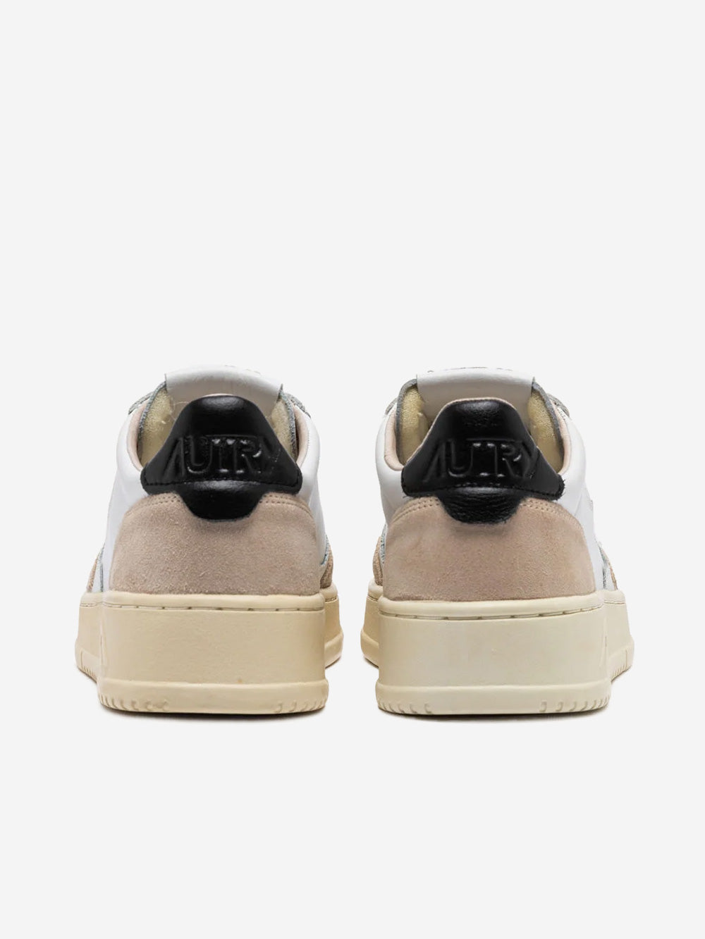 AUTRY M Medalist Low bianche, nere e suede beige Beige Urbanstaroma