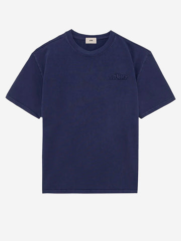 AUTRY T-shirt blu con logo unisex Blu