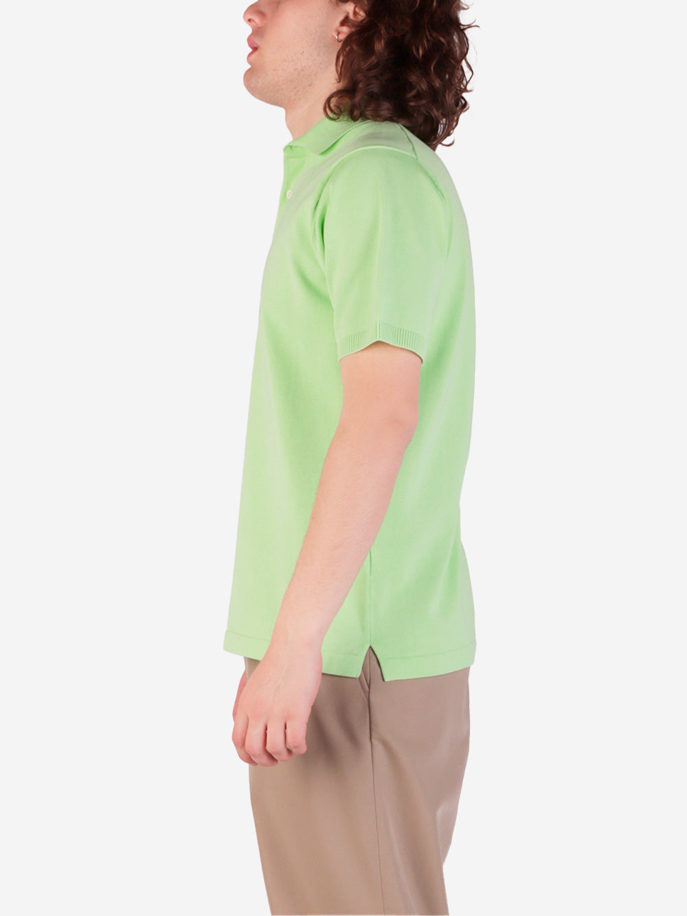 BEAMS PLUS Polo verde in maglia 12g Verde fluo Urbanstaroma