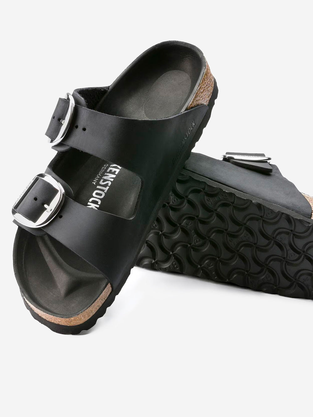 BIRKENSTOCK Arizona Big Buckle nere pelle oliata Nero Urbanstaroma