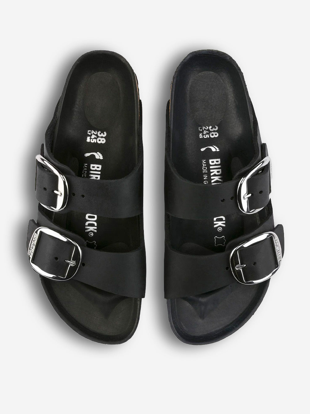 BIRKENSTOCK Arizona Big Buckle nere pelle oliata Nero Urbanstaroma