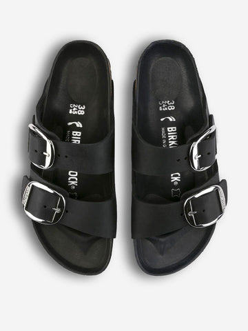 BIRKENSTOCK Arizona Big Buckle nere pelle oliata Nero