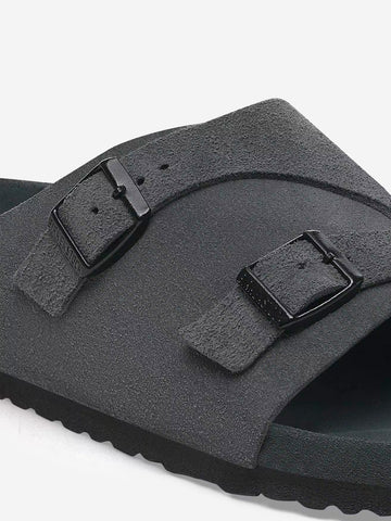 BIRKENSTOCK Zürich Exquiste antracite in suede grigio