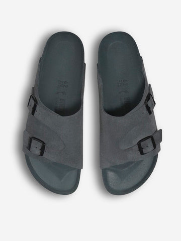 BIRKENSTOCK Zürich Exquiste antracite in suede grigio